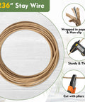 236 inch stay wire for upholstery repairs in a natural thick design, part of Four Pack Heavy Duty Couch Spring Repair Kit To Fix Saggy Sofas Quick Upholstery Seat Replacement Parts Keeping Your Living Room Looking Fresh Rock Solid And Reliable.