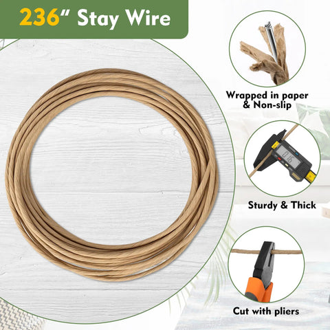 236 inch stay wire for upholstery repairs in a natural thick design, part of Four Pack Heavy Duty Couch Spring Repair Kit To Fix Saggy Sofas Quick Upholstery Seat Replacement Parts Keeping Your Living Room Looking Fresh Rock Solid And Reliable.