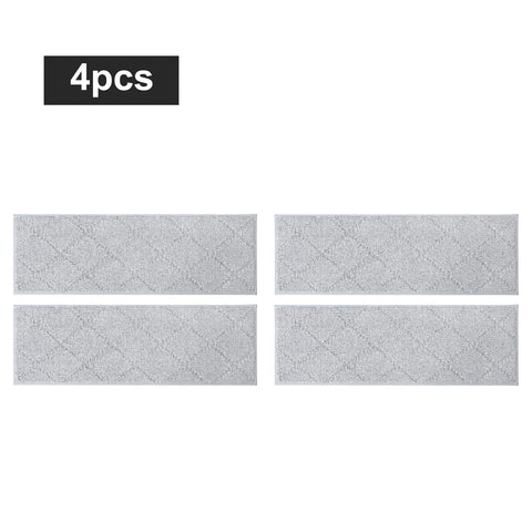 Non Slip Stair Treads For Indoor Wood Steps 28x9 Inch Edging Rugs 4 Pack Low Profile Carpet Mats With TPE Backing Kid Friendly Grey