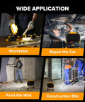 Beast 12500 Lumen LED Work Light With Dimmable Modes IP65 Waterproof Portable Flood Light On Stand used in various work sites