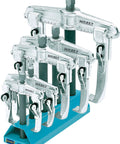Quick Clamping Puller Set 5 Piece 2 Arm With Stand Pro Grade Heavy Duty Automotive Bearing and Axle Pullers