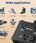 Automatic Vacuum Switch With Dual Tool Outlets Auto On Off Modes, Delay Shut Off For Dust Collectors And Workshop Tools, 125V 15A 1875W