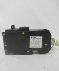 Side view of Br Series 1 Pole Arc Fault Breaker 15 Amp Electrical Circuit Breaker Black 3 By 3 By 2 Inch No Fuss Install Compact Safety Switch