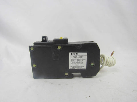 Side view of Br Series 1 Pole Arc Fault Breaker 15 Amp Electrical Circuit Breaker Black 3 By 3 By 2 Inch No Fuss Install Compact Safety Switch