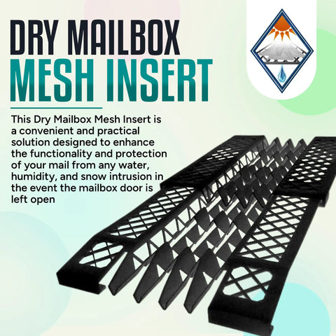 Universal Dry Mailbox Insert Tray With Rain Guard, Waterproof Liner, mesh design for 6.5 to 8 inch mailboxes, protects mail from moisture.