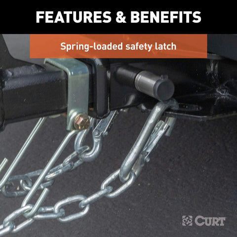 Heavy Duty Snap Hook For Trailer Safety Chains With Quick Release Spring Loaded Latch Diameter 9 16 Inch Carabiner Clip