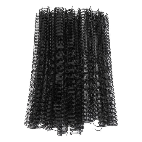 50 Piece Double Loop Wire Binding Spines for A4 Papers, 180 Sheet Capacity, 3 To 1 Pitch, 34 Loops, 19mm Nylon Coated Wires, Built Tough Metal Inner, Binding Wires Set Kit, Black