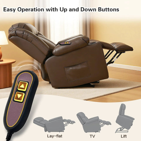 2 Button 5 Pin Lift Chair Remote Hand Control Replacement ZK1200-HC USB Backlight for recliner operation