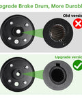Comparison of old and upgraded Electric Golf Cart Brake Drum Hub Assembly For EZGO TXT Replacement Fits Rear Hub Spline And Axle Shaft Replaces OEM 19186G1P Heavy Duty Plug-And-Play Install Durable Rear Brake Drum Kit