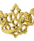 Chippendale Style Satin Brass Drawer Bail Pull for antique cabinets and furniture reproductions, 2-1/2 in center-to-center, ornate design
