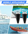 4 Pack Rubber Boat Drain Plugs With Stainless Steel Heads Fit Half Inch To One Inch Holes displayed near boats and a pool