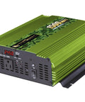 Heavy Duty 1500 Watt 24V DC To 110V AC Power Inverter with built in cooling fan and anodized aluminum case, front view