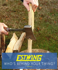 Sportsman's Axe 14 Inch Hatchet For Camping And Outdoors with forged steel splitting wood