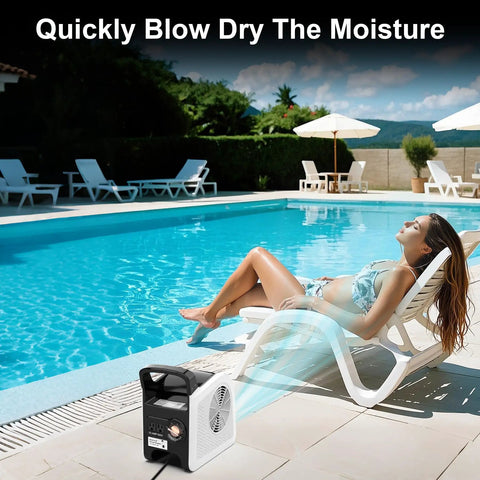 Air Mover Blower Fan For Floor Drying And Cooling At Home Job Site Garage Or Shop With Three Speeds Portable Utility Fan near pool