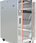 Boss Level 27U Floor Stand Server Rack In Cool Gray, 35 Inch Deep Network Cabinet with locking door and cooling fans.