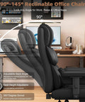 Big And Tall Office Chair For Desk Use With Soft Adjustable Armrests And Comfy Ergonomic High Back With Lumbar Support