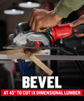 Heavy Duty 4.5 Inch Cordless Circular Saw With Brushless Motor Punching Up To 4500 Rpm for precise bevel cuts on dimensional lumber.