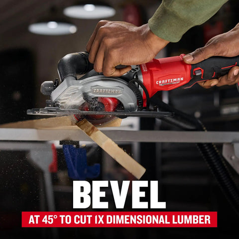 Heavy Duty 4.5 Inch Cordless Circular Saw With Brushless Motor Punching Up To 4500 Rpm for precise bevel cuts on dimensional lumber.