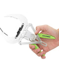 Hand holding Piston Ring Pliers And Expander Tool For Automotive Engines, 80 To 120 Mm Range, steel with dipped grip handles