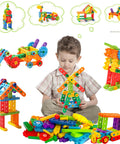 Child playing with the Totally Legit 92 Piece Screw Engineering Blocks Set With Sensory Construction Bricks for STEM activities.