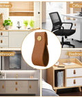 12 Pack Leather Drawer Pulls Set Handcrafted Leather Handles For Dresser Cabinets Drawers And Closet Doors Brown