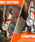 All In One Wire Stripper And Pliers Set For Electricians, 4 In 1 Heavy Duty Tool with Wire Stripper, Cutter, Bolt Cutter, CR-V Steel