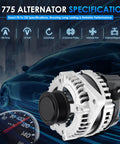 Car Alternator For Honda Odyssey 2014 2015 2016 2017 V6 3.5L Direct Fit OE Replacement displayed with specifications