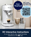 Compact Espresso And Cold Brew Coffee Maker Featuring Built In Milk Frother Wand For Next Level Iced Lattes with iced and hot drinks.