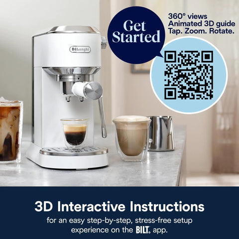 Compact Espresso And Cold Brew Coffee Maker Featuring Built In Milk Frother Wand For Next Level Iced Lattes with iced and hot drinks.