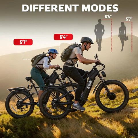 8000W Dual Motor Fat Tire Electric Bike For Adults With Full Suspension And 52 MPH Top Speed 60V 32Ah Battery 26x4 All Terrain Tires SHM 7 Speed Gear Ready For City Trails And Off Road Adventures, side view