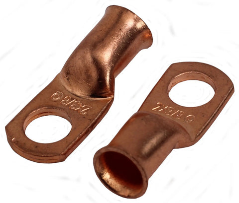 Close-up of copper lugs from Military Spec Battery Terminal Top Post Kit for Heavy Duty Cars Trucks and Marine Use