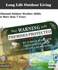 Real Sturdy Aluminum Video Surveillance Signs 2 Pack Keep Your Property Locked Down Smooth Motion Warning Decals For Homes And Buildings Zero Hassle Wall Mounting Setup Installed. Green metal sign with weatherproof design.
