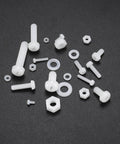 447 Piece White Nylon Pan Head Screws Bolts Nuts Washers Assortment Set M2 To M6 Metric Full Threaded Hex Head Fasteners For DIY Projects