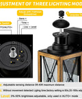 Adjustment options for Porch Light With Built In Outlet And Motion Sensor, Dusk To Dawn Exterior Wall Mount Sconce shown