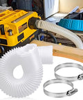 Two And A Half Inch By Three Foot Ultra Flex Puncture Resistant PVC Dust Collection Hose With Stainless Steel Clamps for tools