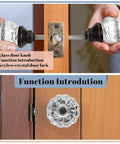 4 Pack Fluted Glass Door Knobs With Spindles Mortise Style Antique Bronze Interior Door Hardware, installation view
