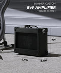 5W amp from Starter Electric Guitar Kit With 39 Inch DST-80 All In One Bundle on concrete, dimensions labeled