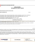 Technical specification document for Lawrence Hardware fire door closers, including model numbers and UL certification details.