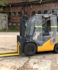Clear forklift weather cover; transparent PVC cabin enclosure for forklifts up to 6000 lbs