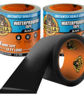 All Purpose Waterproof Tape For Real Deal Leaks And Repairs 4 Inch By 10 Foot Pack Of 2 Black Heavy Duty Sealant
