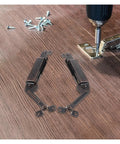 Kickass Stainless Steel Self Closing Hinges For Storage Chests And Jewelry Boxes Smooth Operator Lid Stays two pack with screws and drill.