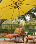 45 Inch Patio Umbrella Replacement Lower Pole With Bullet Buckle Beefed-Up Iron Construction Bronze Finish in outdoor setting