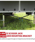 X Brace Stabilizer Rear Cross Stand Mounting Bracket For RV Travel Trailer And Fifth Wheel To Cut Sway And Roll Adjustable Ground