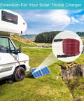 Heavy Duty SAE Extension Cable 16AWG 20 Foot For Battery Chargers And Trickle Chargers in use with solar panel and RV
