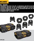 Press Kit Tool Set With Rings And Jaw For Half To Two Inch Carbon Steel Pipe Black Iron Pipe Durable Pressing Tools
