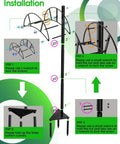 Installation guide for Heavy Duty Garden Hose Stand Freestanding In Ground Hose Rack Organizer For Outdoor Yard Holds Up To 150 Feet