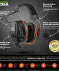 Bluetooth Hearing Protection Earmuff Headphones With Boom Microphone All Day Comfort 27dB Noise Canceling Active Listening