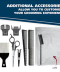 Accessories from Color Pro Complete Haircutting Kit With Easy Color Coded Guide Combs For Corded Clipper Clipping And Grooming Men Women And Children Model 3029694 All In One Kit