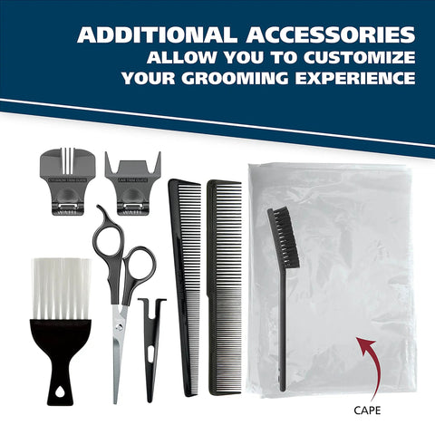 Accessories from Color Pro Complete Haircutting Kit With Easy Color Coded Guide Combs For Corded Clipper Clipping And Grooming Men Women And Children Model 3029694 All In One Kit