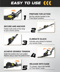 Instructional guide for Heavy Duty Self Retracting Ratchet Straps 10 Feet 1500 Lb Break Strength 2 Pack Retractable Tie Down Straps